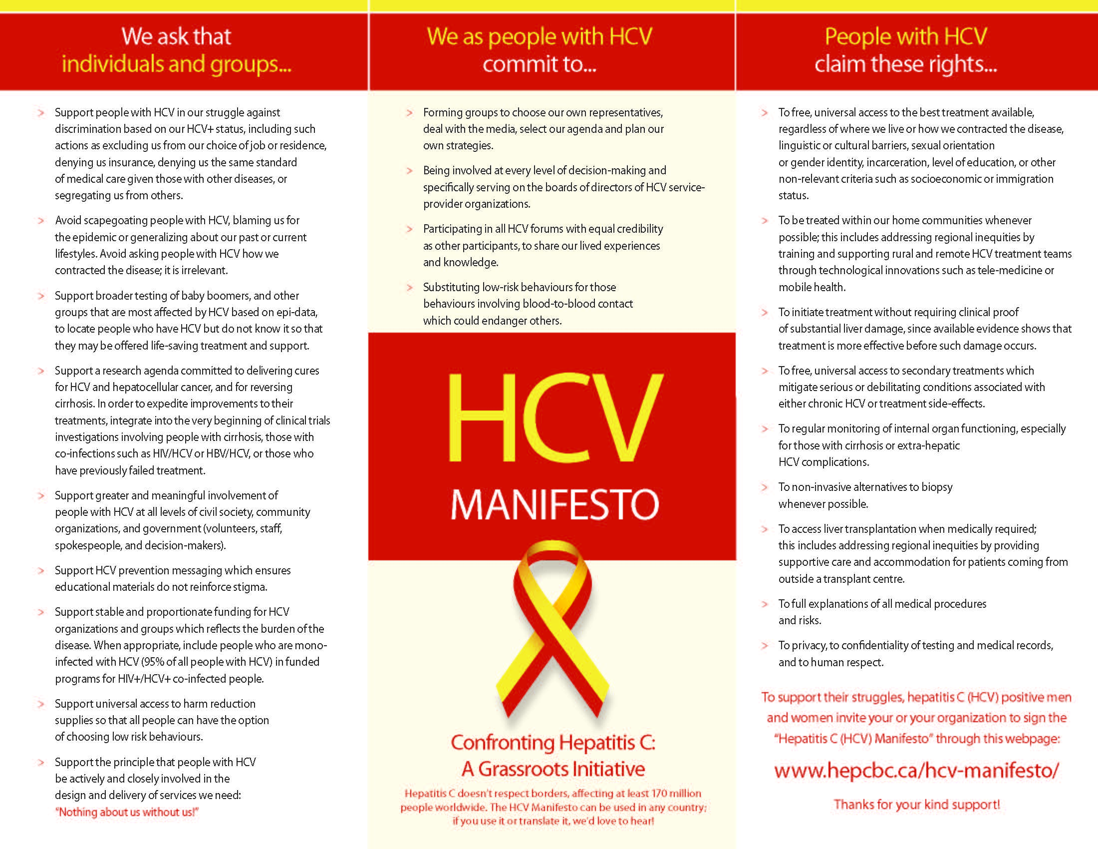 HCV Manifesto 1 page